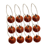 Maxbell 12x Artificial Velvet Pumpkins Decorative Home Mini Holiday Fall Decorations With Lanyard