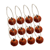 Maxbell 12x Artificial Velvet Pumpkins Decorative Home Mini Holiday Fall Decorations With Lanyard