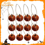 Maxbell 12x Artificial Velvet Pumpkins Decorative Home Mini Holiday Fall Decorations With Lanyard