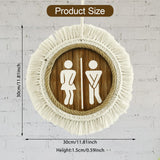 Maxbell Unisex Restroom Door Sign Funny Home Farmhouse Business Wooden Bathroom Sign
