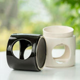 Maxbell Essential Oil Burner Decorative Cylindrical Fragrance Warmer Porcelain