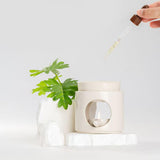 Maxbell Essential Oil Burner Decorative Cylindrical Fragrance Warmer Porcelain