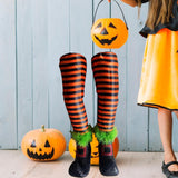 Maxbell 2Pcs Halloween Witch Legs with Stakes Garden Patio Outdoor Wicked Witch Legs Orange