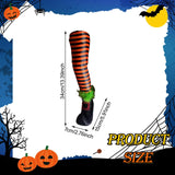 Maxbell 2Pcs Halloween Witch Legs with Stakes Garden Patio Outdoor Wicked Witch Legs Orange