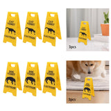 Maxbell 3Pcs Pet Vomit Caution Signs Novelty Prank Gifts for Home Living Room Shelf Cat