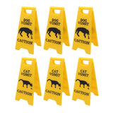 Maxbell 3Pcs Pet Vomit Caution Signs Novelty Prank Gifts for Home Living Room Shelf Cat