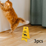 Maxbell 3Pcs Pet Vomit Caution Signs Novelty Prank Gifts for Home Living Room Shelf Cat