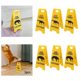 Maxbell 3Pcs Pet Vomit Caution Signs Novelty Prank Gifts for Home Living Room Shelf Cat