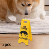 Maxbell 3Pcs Pet Vomit Caution Signs Novelty Prank Gifts for Home Living Room Shelf Dog