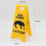 Maxbell 3Pcs Pet Vomit Caution Signs Novelty Prank Gifts for Home Living Room Shelf Dog