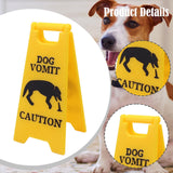 Maxbell 3Pcs Pet Vomit Caution Signs Novelty Prank Gifts for Home Living Room Shelf Dog
