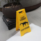 Maxbell 3Pcs Pet Vomit Caution Signs Novelty Prank Gifts for Home Living Room Shelf Dog