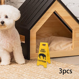 Maxbell 3Pcs Pet Vomit Caution Signs Novelty Prank Gifts for Home Living Room Shelf Dog
