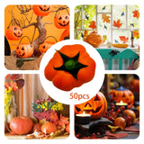 Maxbell 50Pcs Small Artificial Foam Pumpkins Fake Mini Faux Pumpkins 4.8cmx4.1cm