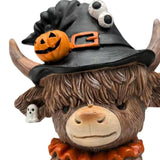 Maxbell Highland Cow Statue Resin Tabletop Ornament for Bedroom Living Room Entrance Style B