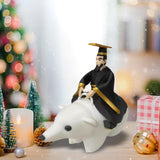 Maxbell Qin Shi Huang Statue Artwork Desk Ornament for Living Room Balcony Bookshelf