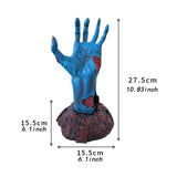Maxbell Berserk Statue Hand God Figurine Resin Sculpture for Table Office Bedroom Blue