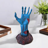 Maxbell Berserk Statue Hand God Figurine Resin Sculpture for Table Office Bedroom Blue