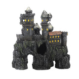 Maxbell Aquarium Castle Decor Medieval Hideouts Cave for Aquarium Reptile Betta Fish