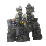 Maxbell Aquarium Castle Decor Medieval Hideouts Cave for Aquarium Reptile Betta Fish