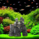 Maxbell Aquarium Castle Decor Medieval Hideouts Cave for Aquarium Reptile Betta Fish