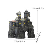 Maxbell Aquarium Castle Decor Medieval Hideouts Cave for Aquarium Reptile Betta Fish