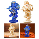 Maxbell Ganesh Figurine Resin Lord Ganesha Sculpture for Meditation Room Blue