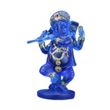 Maxbell Ganesh Figurine Resin Lord Ganesha Sculpture for Meditation Room Blue