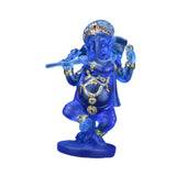 Maxbell Ganesh Figurine Resin Lord Ganesha Sculpture for Meditation Room Blue