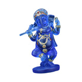 Maxbell Ganesh Figurine Resin Lord Ganesha Sculpture for Meditation Room Blue