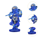 Maxbell Ganesh Figurine Resin Lord Ganesha Sculpture for Meditation Room Blue