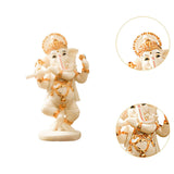 Maxbell Ganesh Figurine Resin Lord Ganesha Sculpture for Meditation Room White