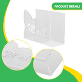 Maxbell Acrylic Mail Holder for Desk Mail Organizer for Notebook Bill Filling Wallet Clear