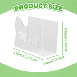 Maxbell Acrylic Mail Holder for Desk Mail Organizer for Notebook Bill Filling Wallet Clear
