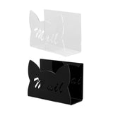 Maxbell Acrylic Mail Holder for Desk Mail Organizer for Notebook Bill Filling Wallet Clear