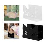 Maxbell Acrylic Mail Holder for Desk Mail Organizer for Notebook Bill Filling Wallet Clear