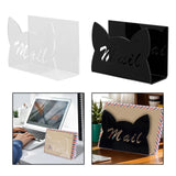 Maxbell Acrylic Mail Holder for Desk Mail Organizer for Notebook Bill Filling Wallet Clear