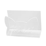 Maxbell Acrylic Mail Holder for Desk Mail Organizer for Notebook Bill Filling Wallet Clear