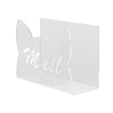 Maxbell Acrylic Mail Holder for Desk Mail Organizer for Notebook Bill Filling Wallet Clear
