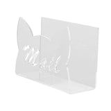 Maxbell Acrylic Mail Holder for Desk Mail Organizer for Notebook Bill Filling Wallet Clear