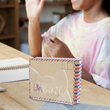 Maxbell Acrylic Mail Holder for Desk Mail Organizer for Notebook Bill Filling Wallet Clear