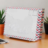 Maxbell Acrylic Mail Holder for Desk Mail Organizer for Notebook Bill Filling Wallet Clear
