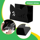 Maxbell Acrylic Mail Holder for Desk Mail Organizer for Notebook Bill Filling Wallet Black