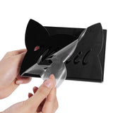 Maxbell Acrylic Mail Holder for Desk Mail Organizer for Notebook Bill Filling Wallet Black
