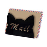 Maxbell Acrylic Mail Holder for Desk Mail Organizer for Notebook Bill Filling Wallet Black