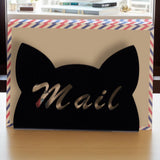 Maxbell Acrylic Mail Holder for Desk Mail Organizer for Notebook Bill Filling Wallet Black