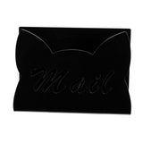 Maxbell Acrylic Mail Holder for Desk Mail Organizer for Notebook Bill Filling Wallet Black