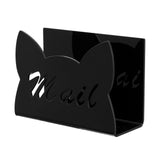 Maxbell Acrylic Mail Holder for Desk Mail Organizer for Notebook Bill Filling Wallet Black