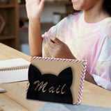 Maxbell Acrylic Mail Holder for Desk Mail Organizer for Notebook Bill Filling Wallet Black