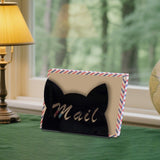 Maxbell Acrylic Mail Holder for Desk Mail Organizer for Notebook Bill Filling Wallet Black